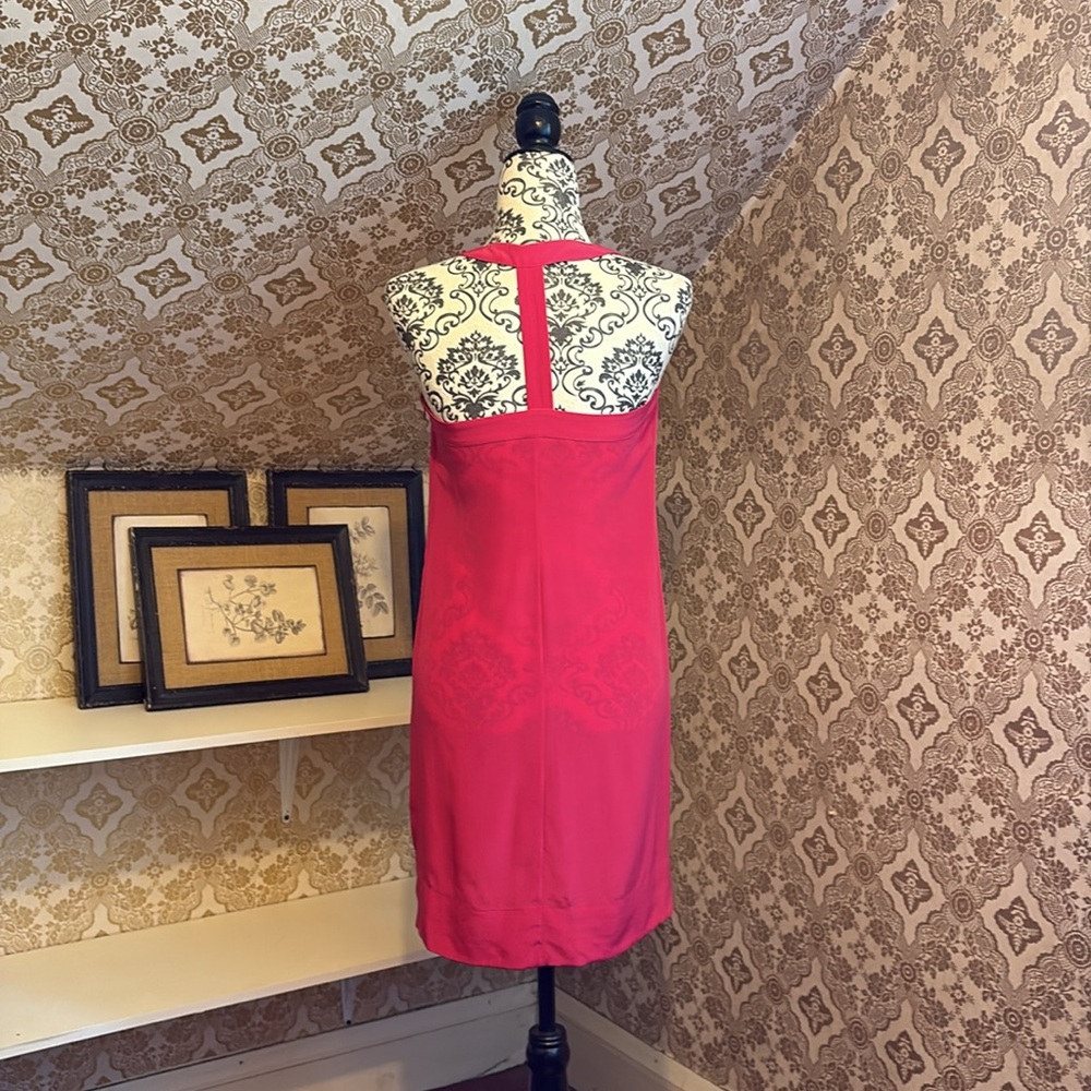 Elegant hot pink silk dress - Picture 2 of 9